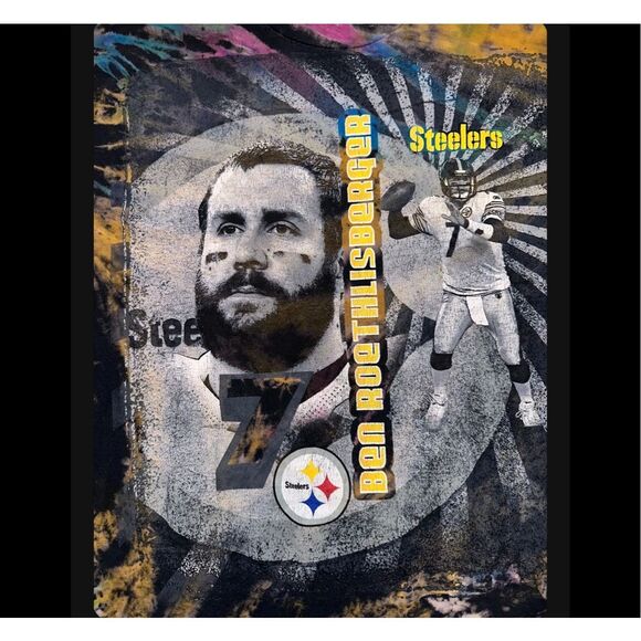 Pittsburgh Steelers Ben Roethlisberger Tie-Die Long Sleeve - Picture 3 of 3